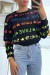 Pull court noir à inscription PARIS LOVE | 6,83 $ | OKKO MODE