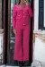 Fuchsia Jacquard Palazzo Pant Suit Set | $20.48 | OKKO MODE
