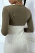 Bolero taupe en viscose à manches longues | 1,14 $ | OKKO MODE