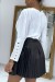 Stylish White Blouse with Gold Details | $6.83 | OKKO MODE