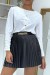 Stylish White Blouse with Gold Details | $6.83 | OKKO MODE