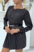 Stylish Black Blouse with Gold Details | $6.83 | OKKO MODE