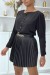 Stylish Black Blouse with Gold Details | $6.83 | OKKO MODE
