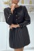 Stylish Black Blouse with Gold Details | $6.83 | OKKO MODE
