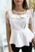 Blouse rose avec volant et tulle | 3,41 $ | OKKO MODE