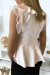 Blouse rose avec volant et tulle | 3,41 $ | OKKO MODE