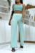 Flared Green Water Pants | $12.29 | OKKO MODE