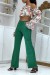 Green Flared Pants | €11.34 | OKKO MODE