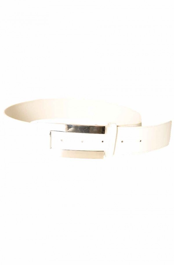 Ceinture Blanche avec boucle rectangulaire CE 502 - 1