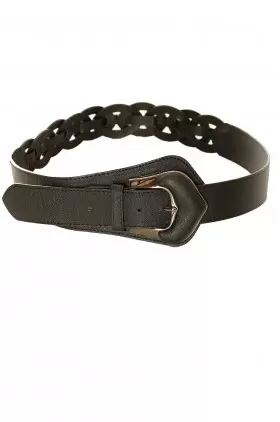 Ceinture Rouge avec couture blanche à boucle carré | 1,04 € | OKKO MODE