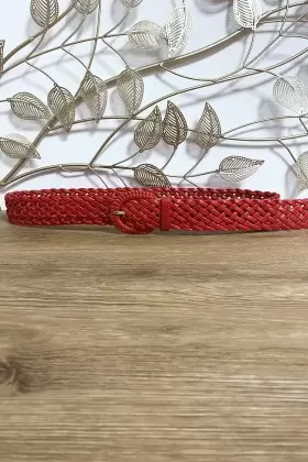 Ceinture tressé en simili gris elegant | $1.13 | OKKO MODE