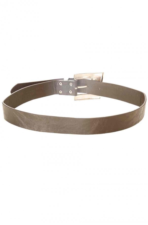 Ceinture Noir effet cuir à boucle fantaisie géométrique SG-0427 - 3