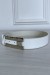 Ceinture blanche en simili avec boucle argentée strass | $1.13 | OKKO MODE