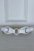 Ceinture blanche avec deux attaches et un cercle au milieu | 1,04 € | OKKO MODE