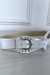Ceinture blanche avec deux attaches et un cercle au milieu | 1,04 € | OKKO MODE