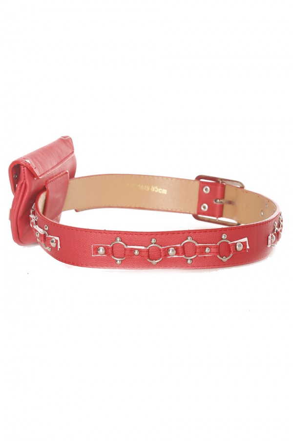 Ceinture rouge avec pochette - LDF9019 - 3