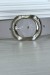 Ceinture grise à boucle ovale strass | 1,13 $ | OKKO MODE