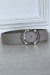 Ceinture grise à boucle ovale strass | 1,13 $ | OKKO MODE