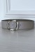 Ceinture grise à boucle ovale strass | 1,13 $ | OKKO MODE