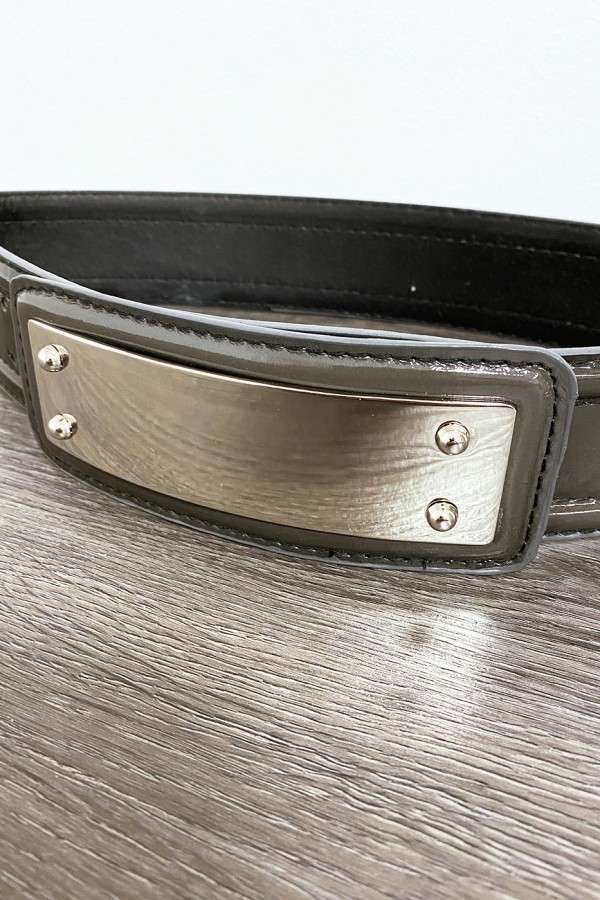 Ceinture noir avec longue boucle rectangulaire - 3