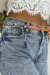 Fine ceinture orange avec accessoire et strass | 1,13 $ | OKKO MODE