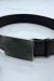 Ceinture noire large à boucle en verre rectangle | $1.13 | OKKO MODE
