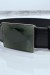 Ceinture noire large à boucle en verre rectangle | $1.13 | OKKO MODE