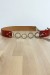 Ceinture rouge avec accessoire en cercles strass | 1,04 € | OKKO MODE
