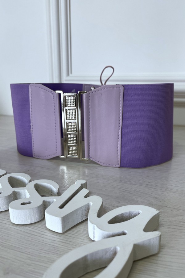 Ceinture de taille lila avec lacet au dos - 3