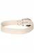 Ceinture blanche avec boucle argentée - D7364 | 1,13 $ | OKKO MODE