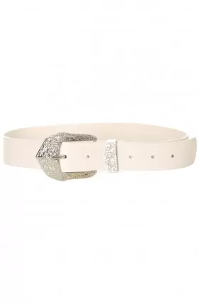 Ceinture violette avec boucle rectangle strass argenté | £0.87 | OKKO MODE