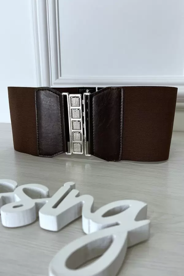 Ceinture de taille marron à lacet dos