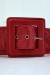 Ceinture rouge matelassée avec boucle carrée. | 1,04 € | OKKO MODE
