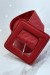Ceinture rouge matelassée avec boucle carrée. | 1,04 € | OKKO MODE