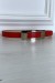 Ceinture rouge fine longue boucle rectangulaire | $1.13 | OKKO MODE