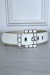 Ceinture blanche en simili à motif avec jolie boucle | 1,13 $ | OKKO MODE