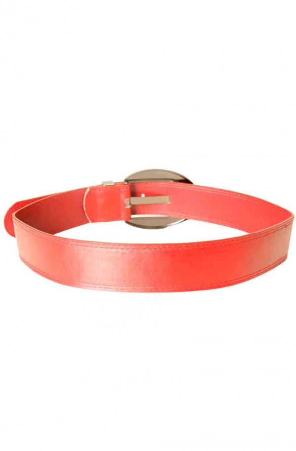 Ceinture Rouge large avec grosse boucle arrondi CE 747 - 3