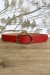 Ceinture rouge en simili avec jolie boucle argentée | $1.13 | OKKO MODE
