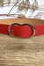 Ceinture rouge en simili avec jolie boucle argentée | $1.13 | OKKO MODE