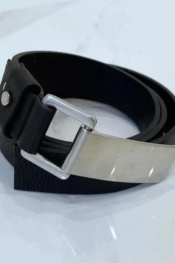 Ceinture noire effet python boucle rectangle