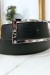Ceinture verte avec boucle rectangle strass argenté | 1,13 $ | OKKO MODE
