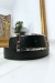 Ceinture verte avec boucle rectangle strass argenté | 1,13 $ | OKKO MODE