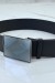 Ceinture grise large à boucle en verre rectangle | 1,13 $ | OKKO MODE