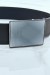 Ceinture grise large à boucle en verre rectangle | 1,13 $ | OKKO MODE
