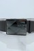 Ceinture grise large à boucle en verre rectangle | 1,13 $ | OKKO MODE