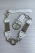Ceinture blanche en simili avec chêne et accessoire argenté | 1,13 $ | OKKO MODE