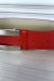 Ceinture rouge avec boucle rectangle | 1,13 $ | OKKO MODE
