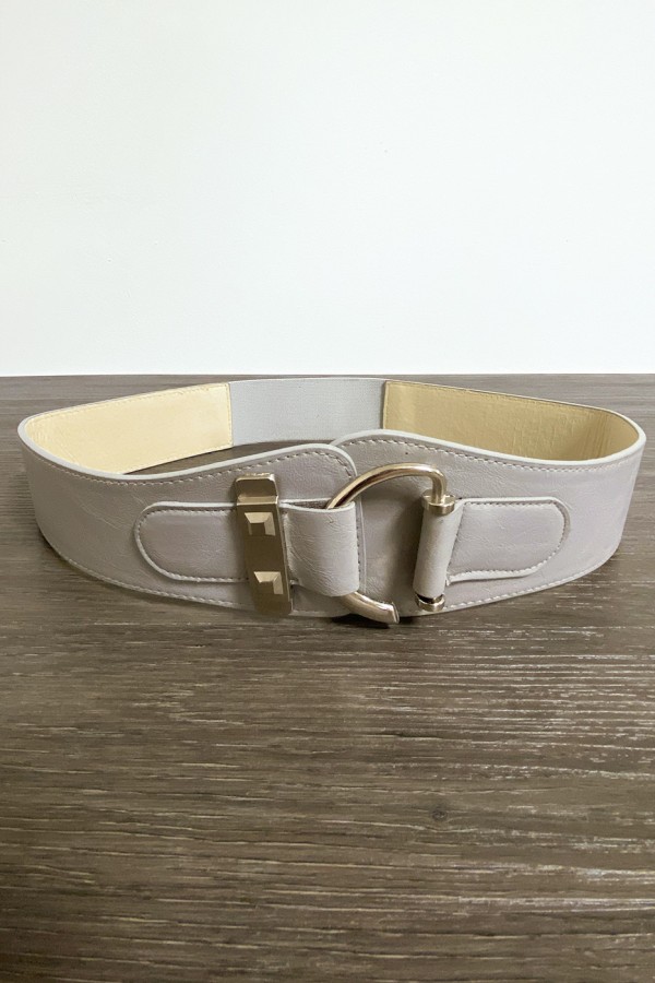 Ceinture grise avec forme ovale - 4