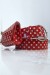 Ceinture rouge à pois avec pochette - Accessoire tendance et pratique | $1.13 | OKKO MODE