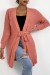 Chaleco fluido coral de punto con lazo en la cintura | 19,34 $ | OKKO MODE